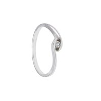 Anello Gioielleria Dossena  Donna in Oro bianco Diamante 0.05 Ct 282993BB  SONGA - 282993BB  SONGA